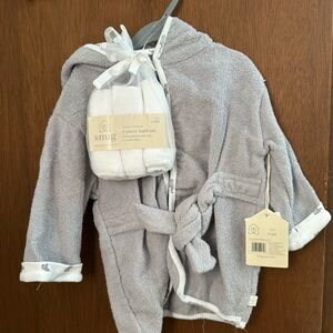 Snug Gray Kids Bathrobe